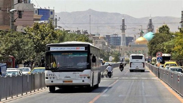 سرویس دهی ۵۰۰ اتوبوس در مسیر حرم مطهر رضوی